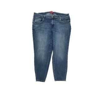 Downing Studio Distressed Skinny Women's size 24‎ Dark Wash Blue Denim jeans
